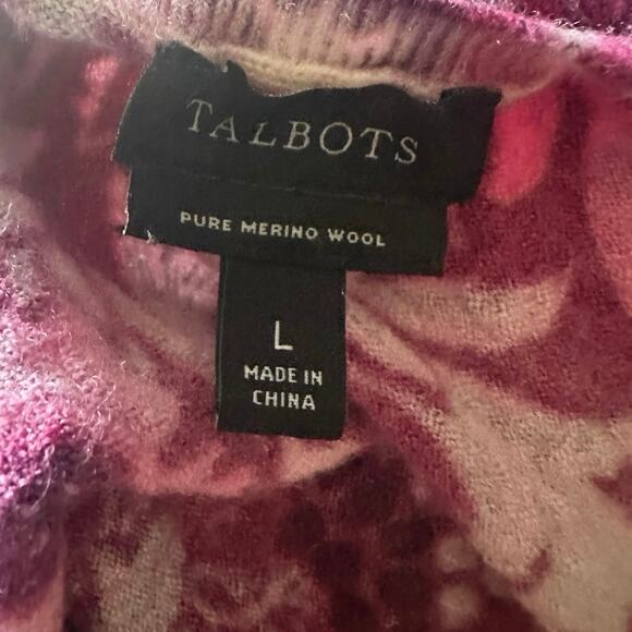 Talbots Wool Purple Pink Sweater - Picture 7 of 8